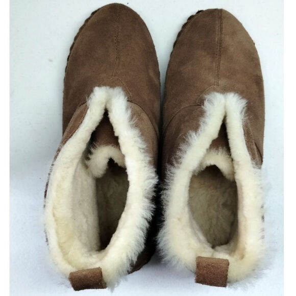 Vermont Country Store Men's 9 Sheepskin Slippers Soft Bottom Booties - Picture 5 of 8